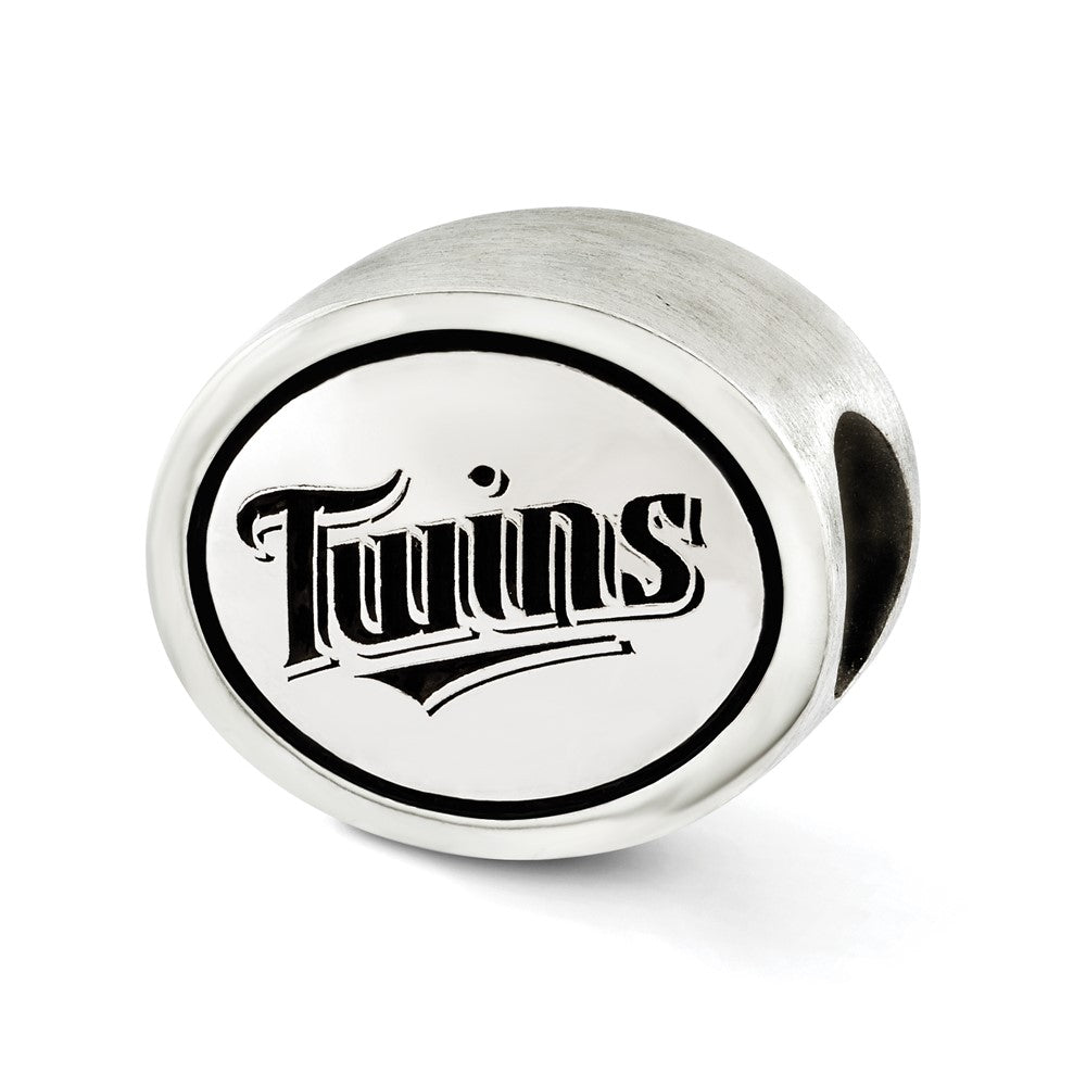 Sterling Silver Mlb Siskiyou Buckle Antiqued Minnesota Twins Bead