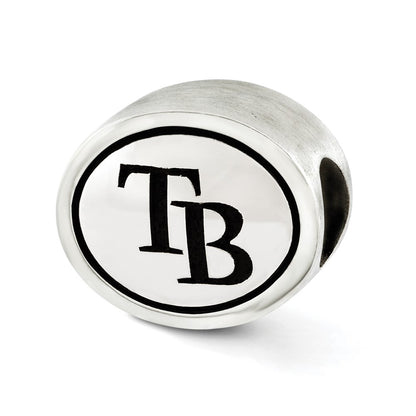 Sterling Silver Mlb Siskiyou Buckle Antiqued Tampa Bay Rays Bead