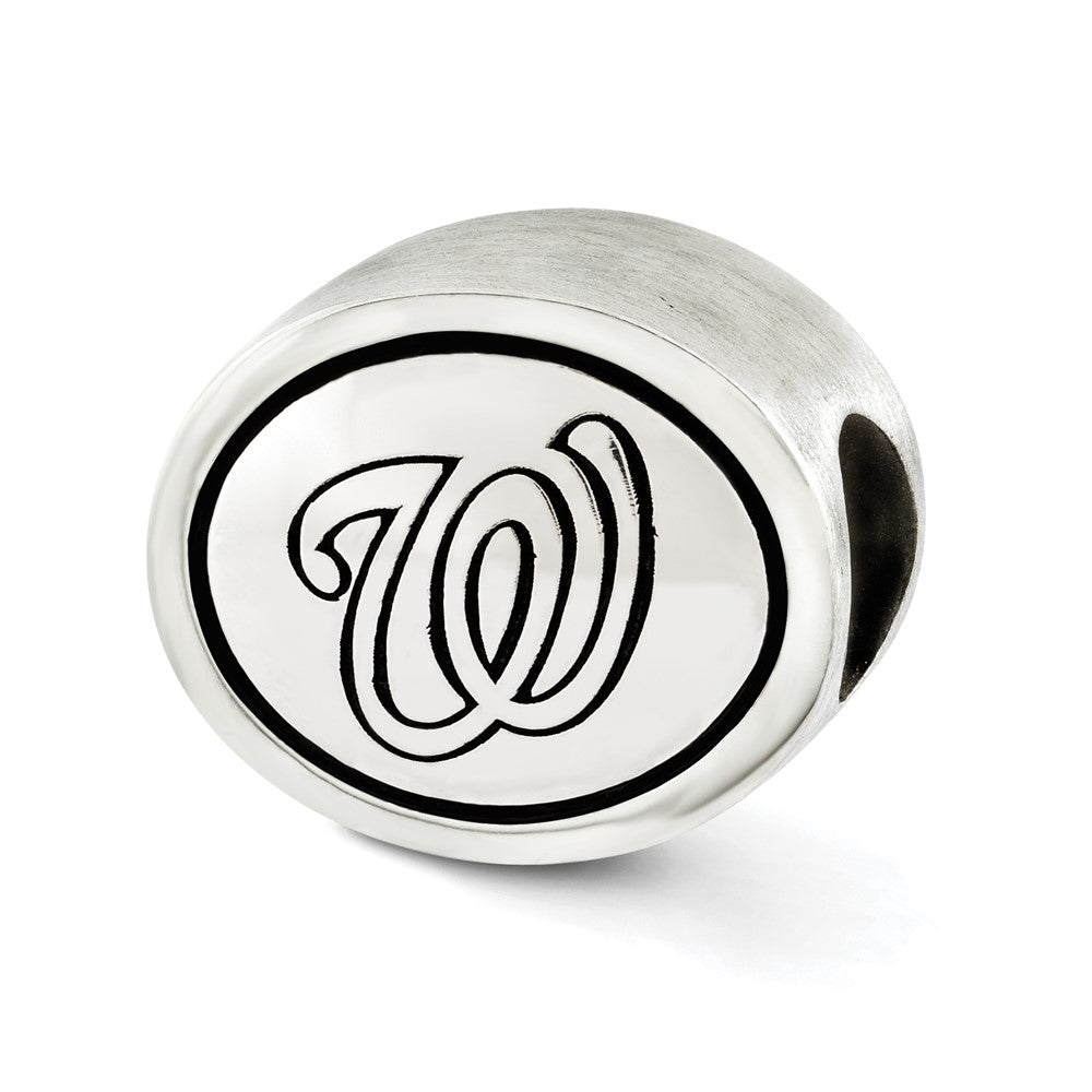 Sterling Silver Mlb Siskiyou Buckle Antiqued Washington Nationals Bead
