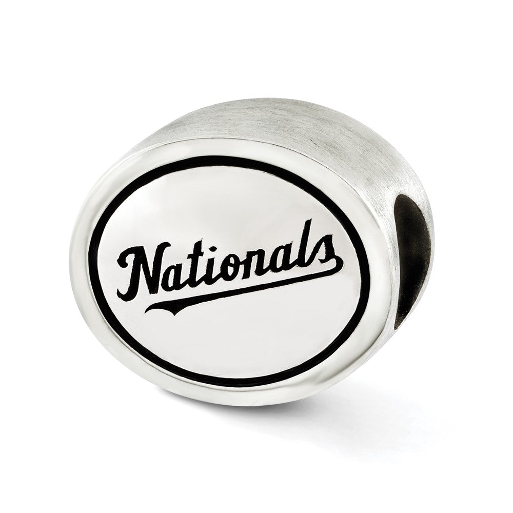 Sterling Silver Mlb Siskiyou Buckle Antiqued Washington Nationals Bead