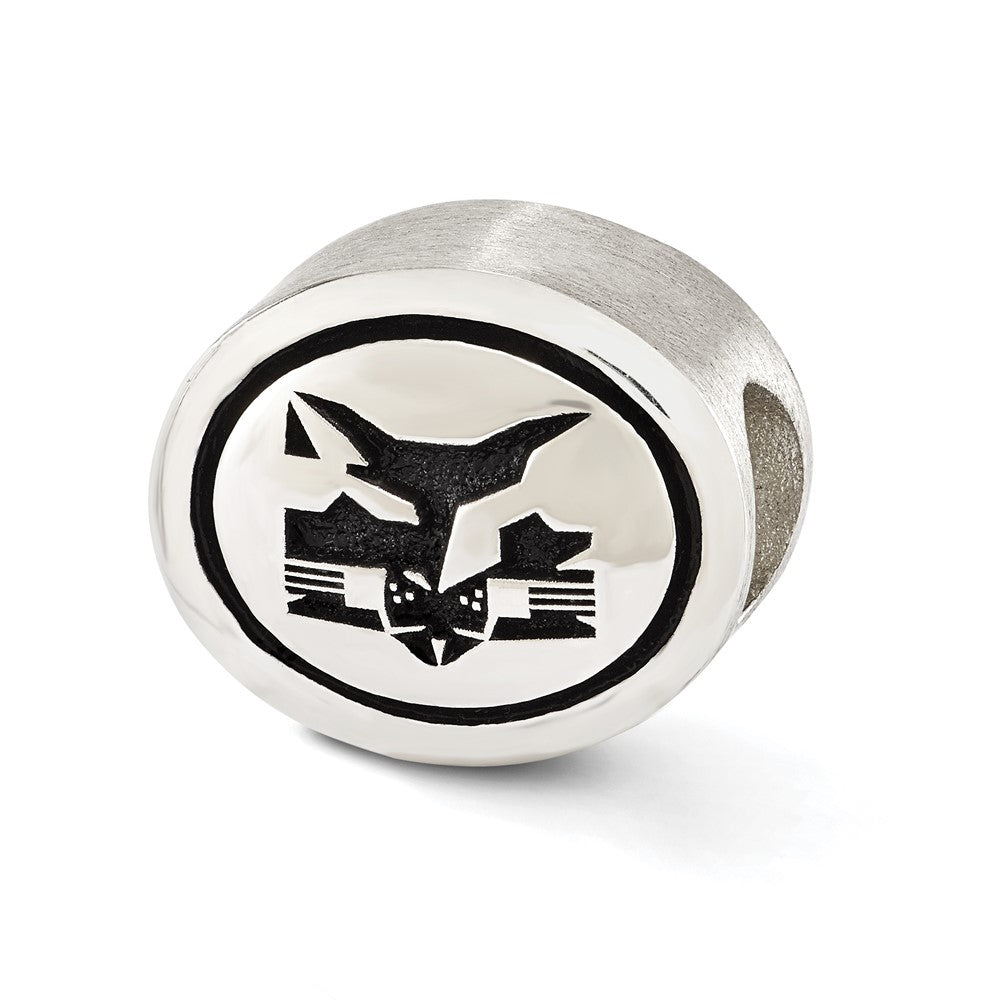 Sterling Silver Antiqued New York University Collegiate Bead