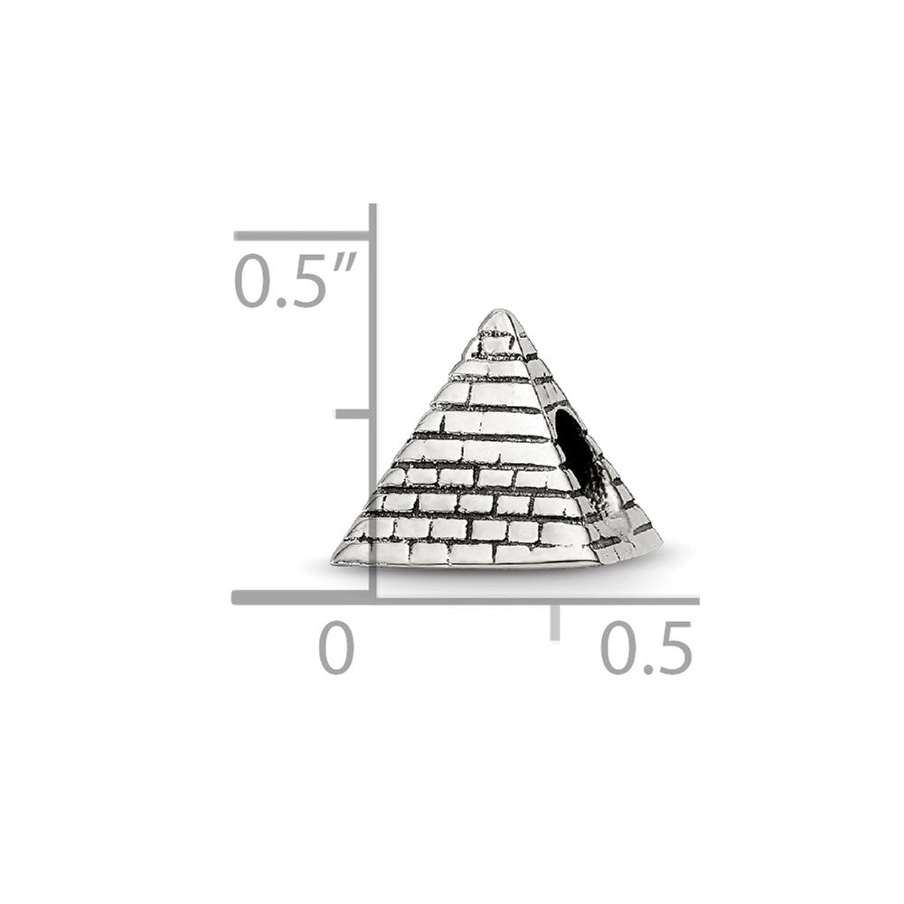 Sterling Silver Reflections Pyramid Bead