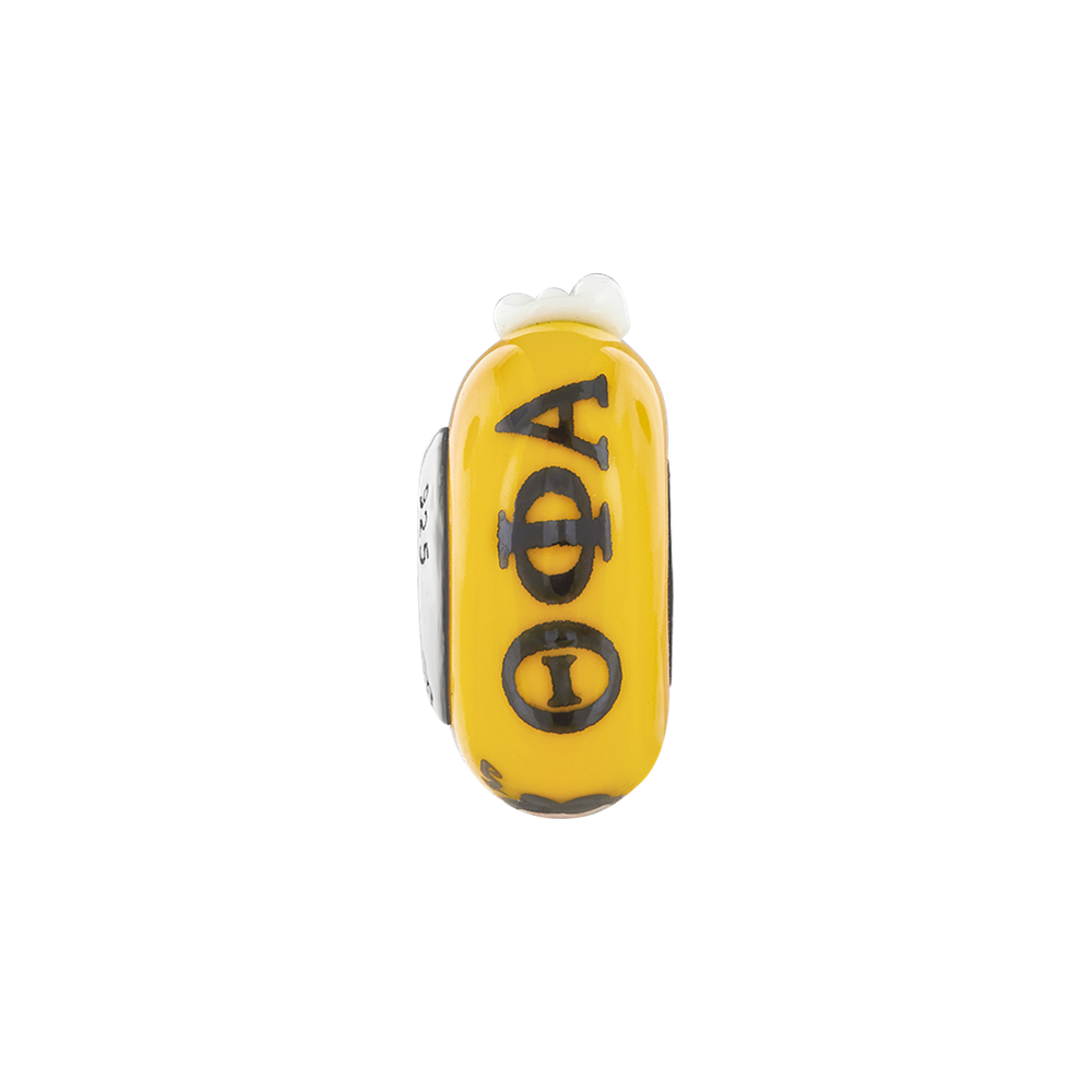 Sterling Silver Ster.Silver Reflections Hand Painted Theta Phi Alpha Fenton Glass Bead