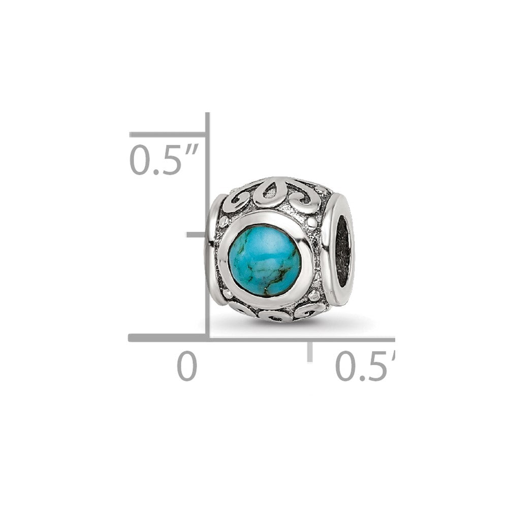 Sterling Silver Reflections Turquoise Bead