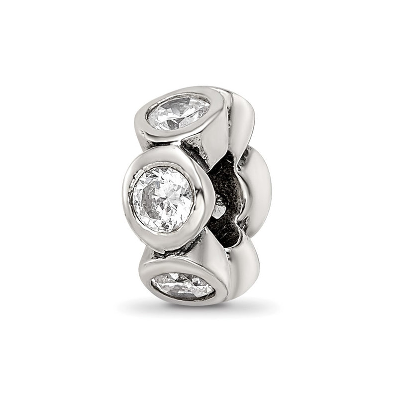 Sterling Silver Reflections Cz Bead