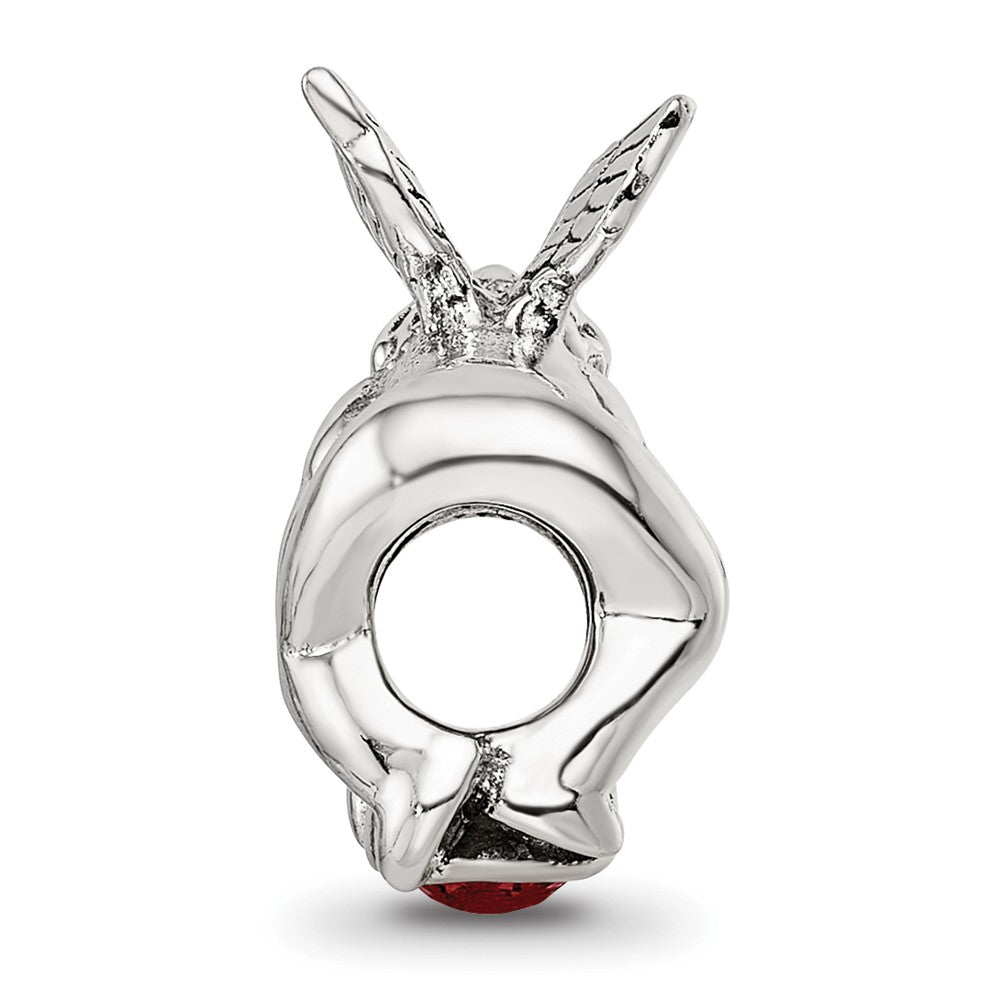 Sterling Silver Reflections January Cz Antiqued Bead