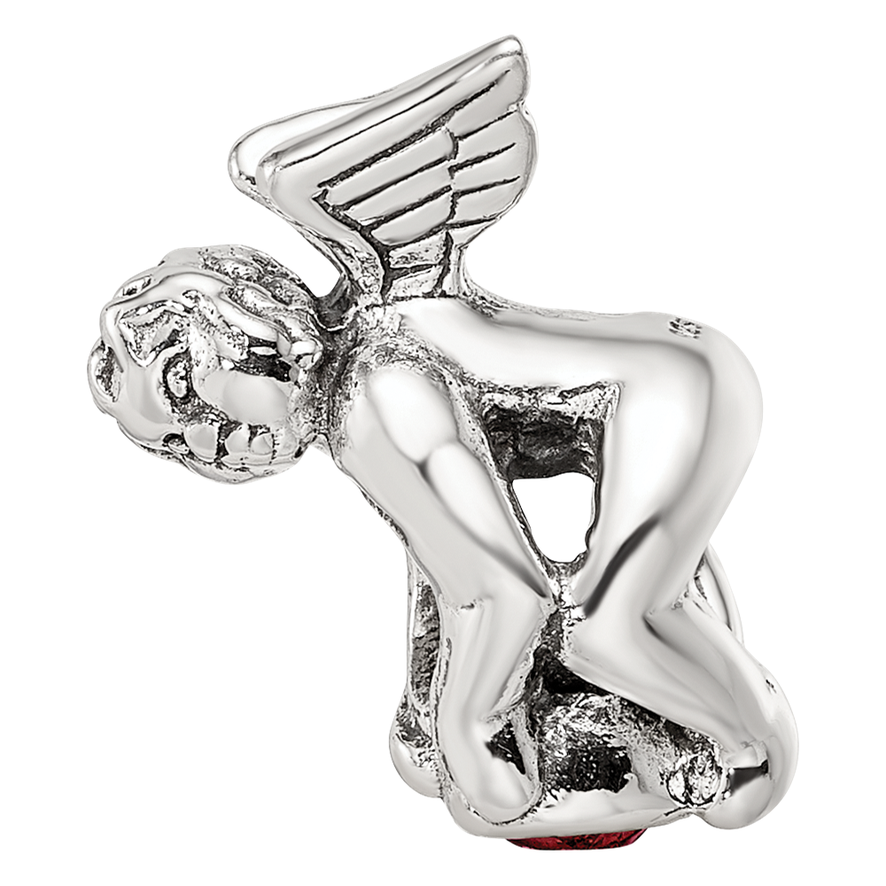 Sterling Silver Reflections January Cz Antiqued Bead