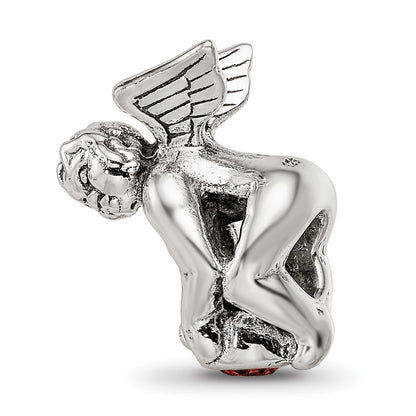 Sterling Silver Reflections January Cz Antiqued Bead