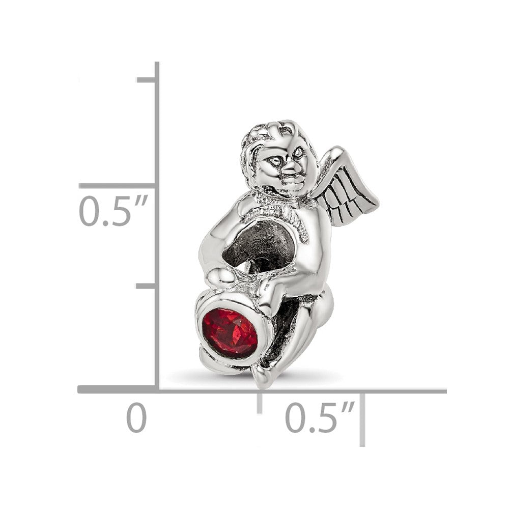 Sterling Silver Reflections January Cz Antiqued Bead