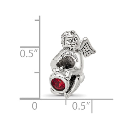 Sterling Silver Reflections January Cz Antiqued Bead