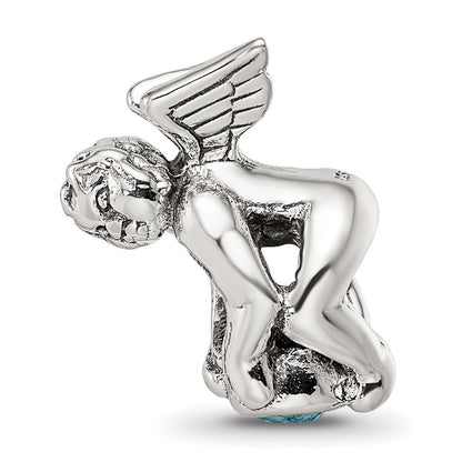 Sterling Silver Reflections March Cz Antiqued Bead