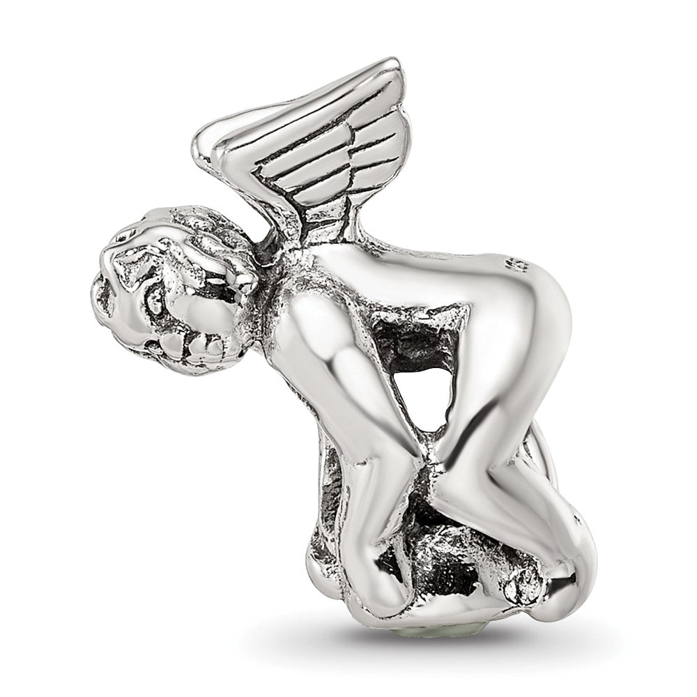 Sterling Silver Reflections June Cz Antiqued Bead