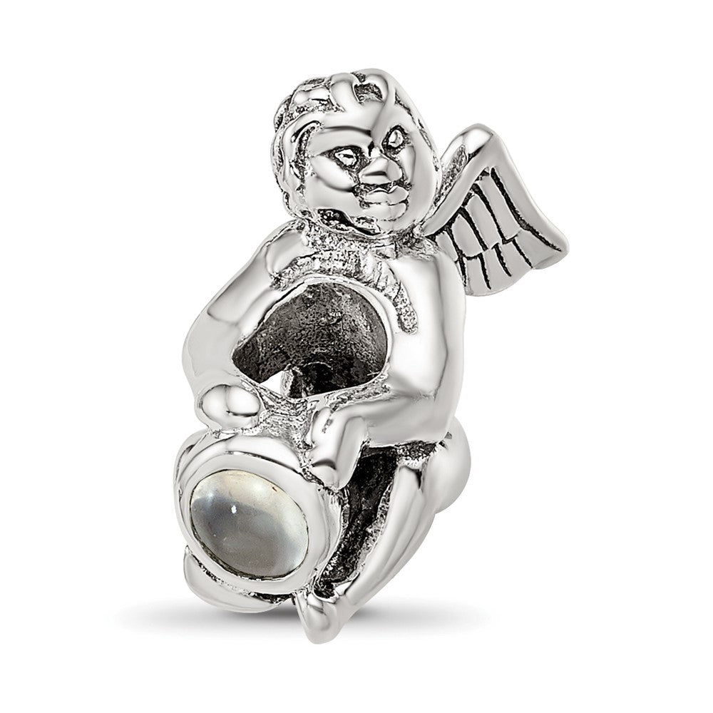 Sterling Silver Reflections June Cz Antiqued Bead