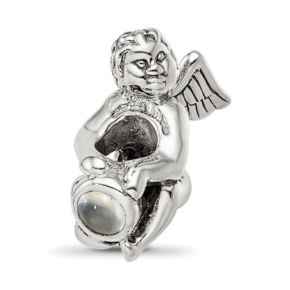 Sterling Silver Reflections June Cz Antiqued Bead