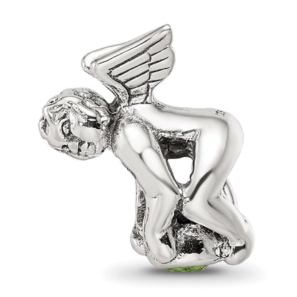 Sterling Silver Reflections August Cz Antiqued Bead