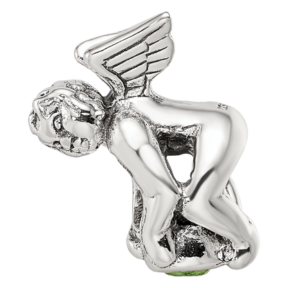 Sterling Silver Reflections August Cz Antiqued Bead
