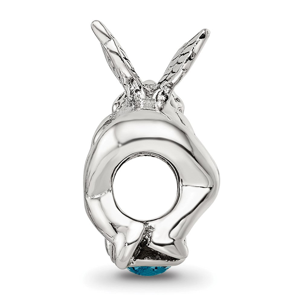 Sterling Silver Reflections December Cz Antiqued Bead