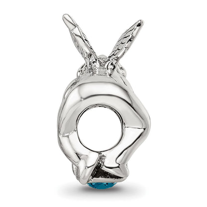 Sterling Silver Reflections December Cz Antiqued Bead
