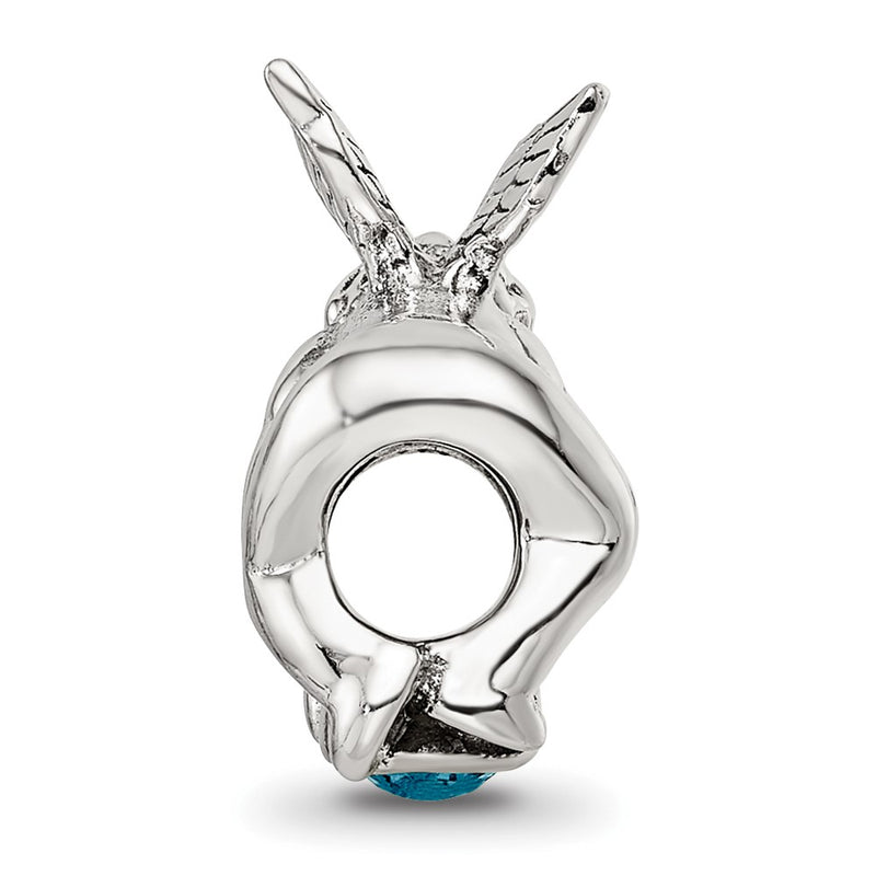 Sterling Silver Reflections December Cz Antiqued Bead