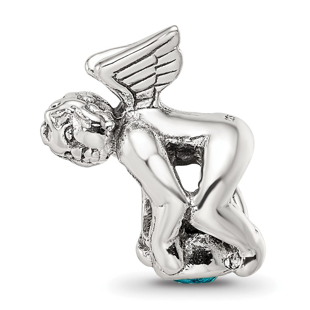 Sterling Silver Reflections December Cz Antiqued Bead