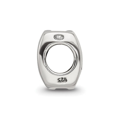 Sterling Silver Reflections Libra Zodiac Antiqued Bead