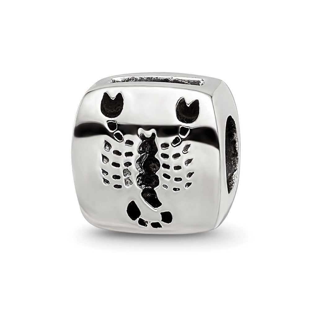 Sterling Silver Reflections Scorpio Zodiac Antiqued Bead