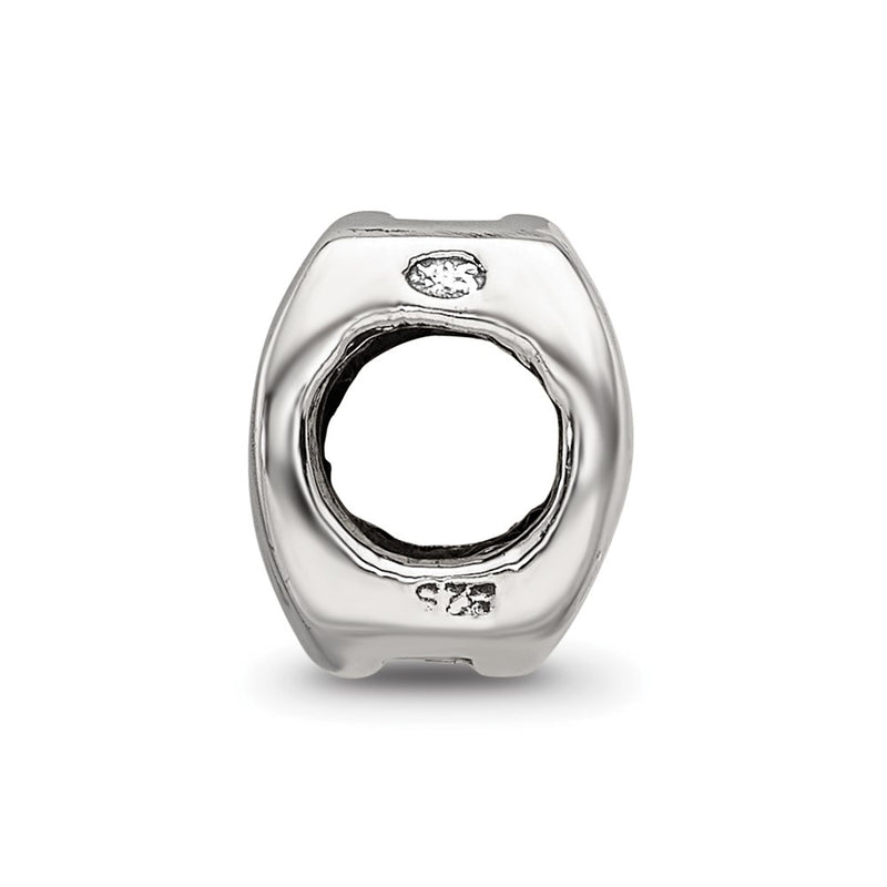 Sterling Silver Reflections Aquarius Zodiac Antiqued Bead