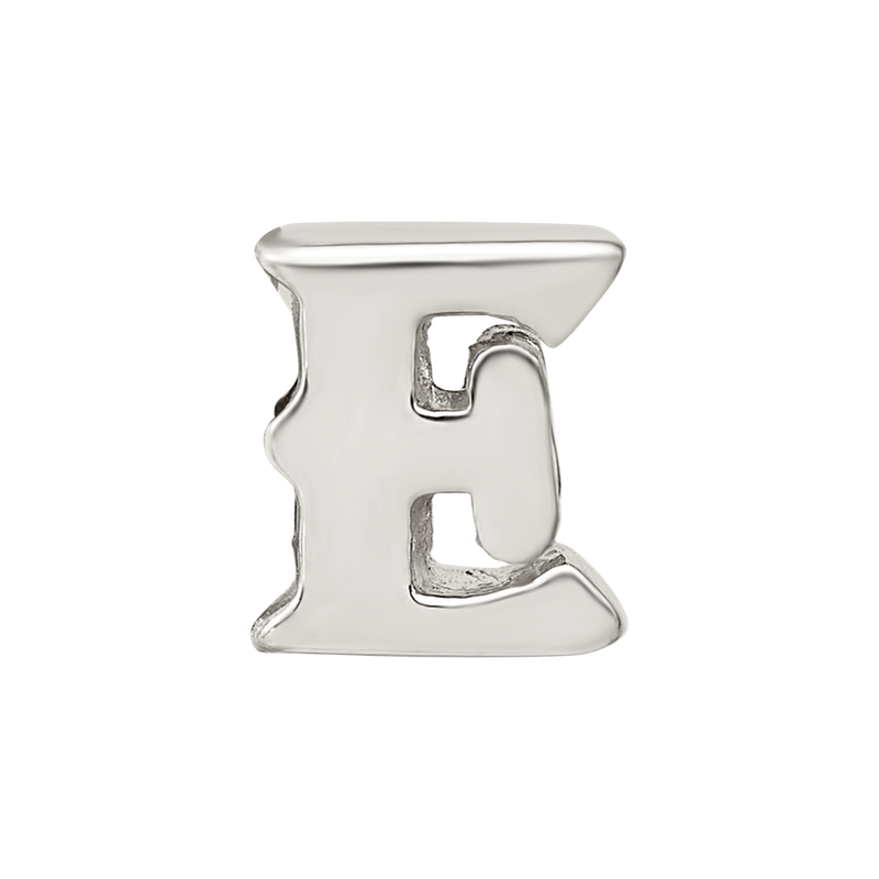 Sterling Silver Reflections Letter E Bead