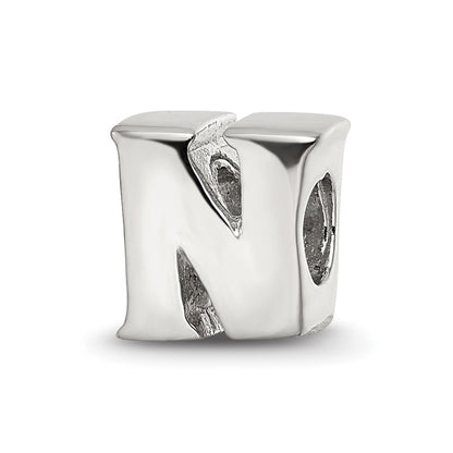 Sterling Silver Reflections Letter N Bead