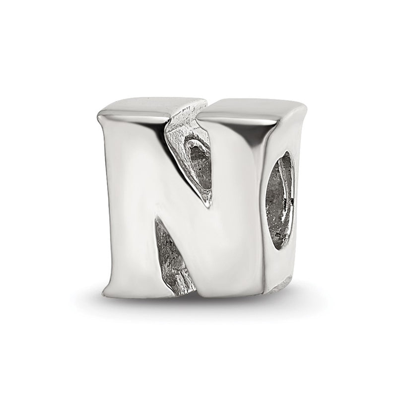 Sterling Silver Reflections Letter N Bead