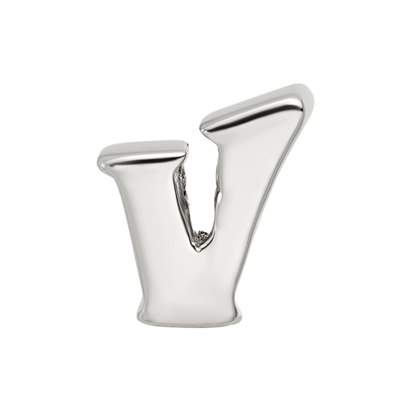 Sterling Silver Reflections Letter V Bead