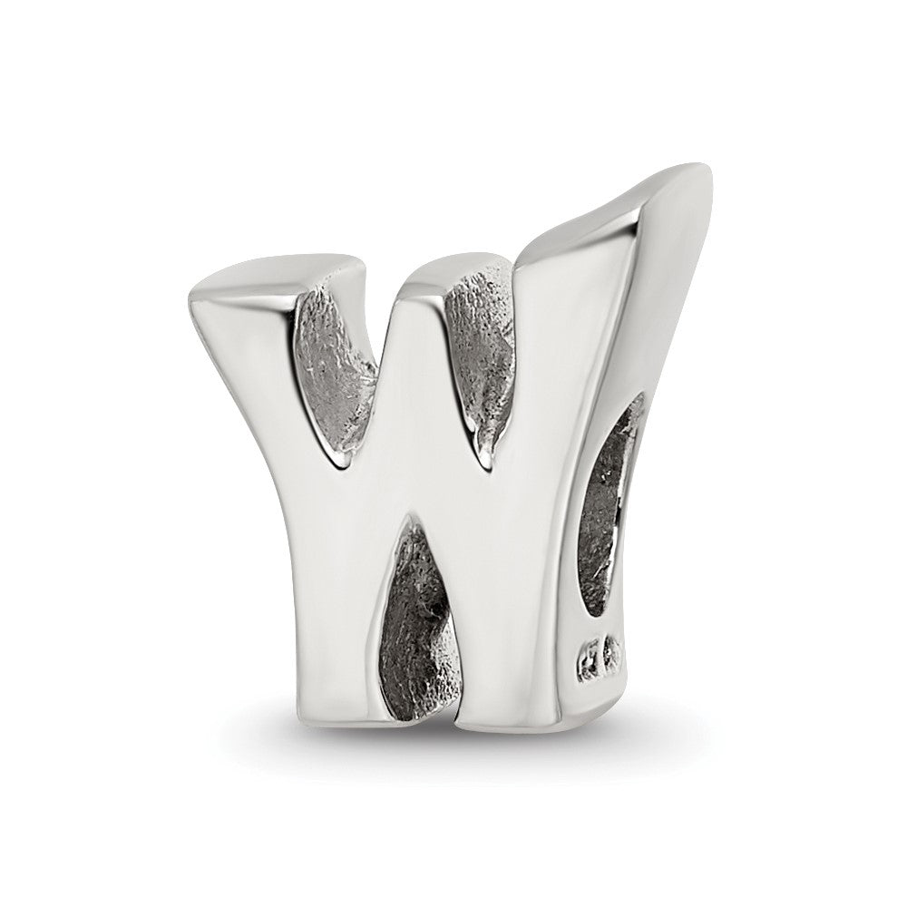 Sterling Silver Reflections Letter W Bead