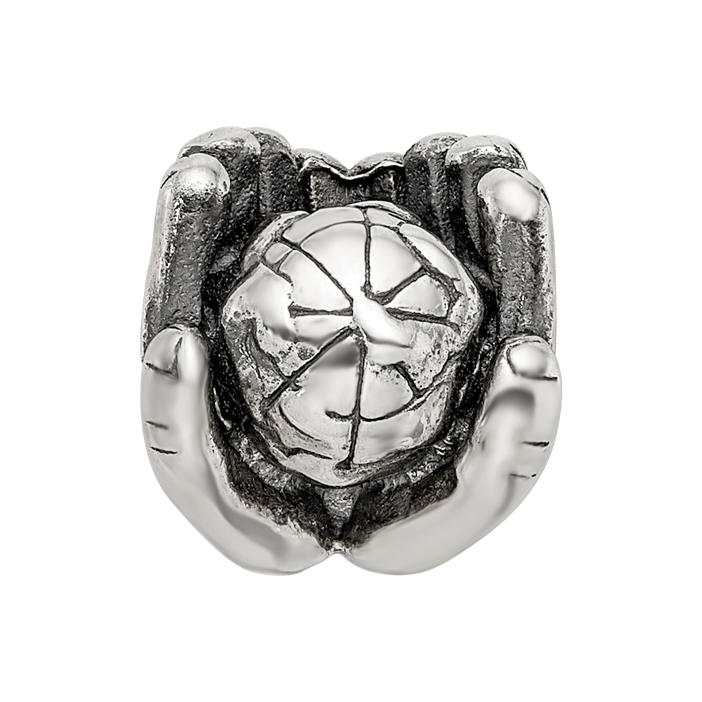 Sterling Silver Reflections World In Hands Bead