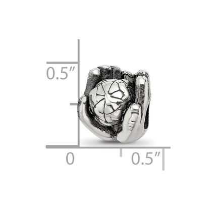 Sterling Silver Reflections World In Hands Bead