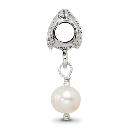 Sterling Silver Reflections Shell Fw Cultured Pearl Dangle Bead
