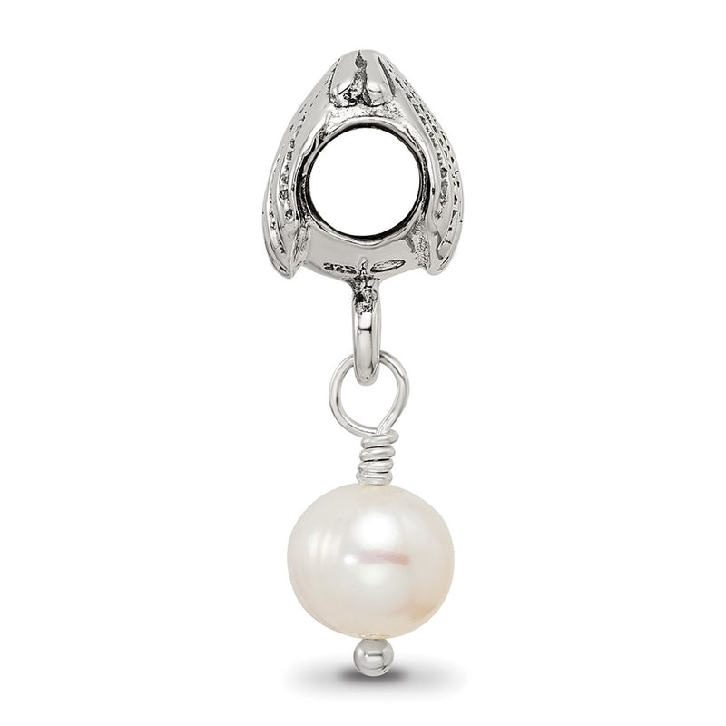 Sterling Silver Reflections Shell Fw Cultured Pearl Dangle Bead