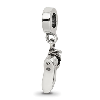 Sterling Silver Reflections Ballet Slipper Dangle Bead