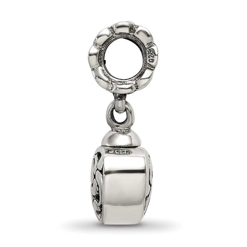 Sterling Silver Reflections Heart Ash Dangle Bead