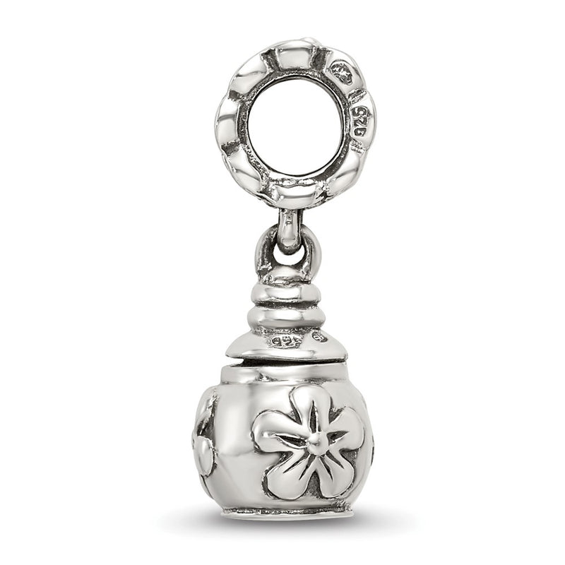 Sterling Silver Reflections Floral Ash Dangle Bead