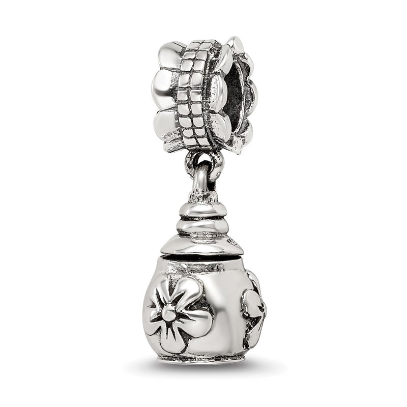 Sterling Silver Reflections Floral Ash Dangle Bead