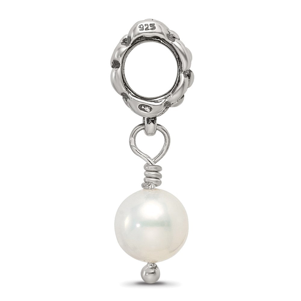 Sterling Silver Reflections Fw Cultured Pearl Dangle Bead