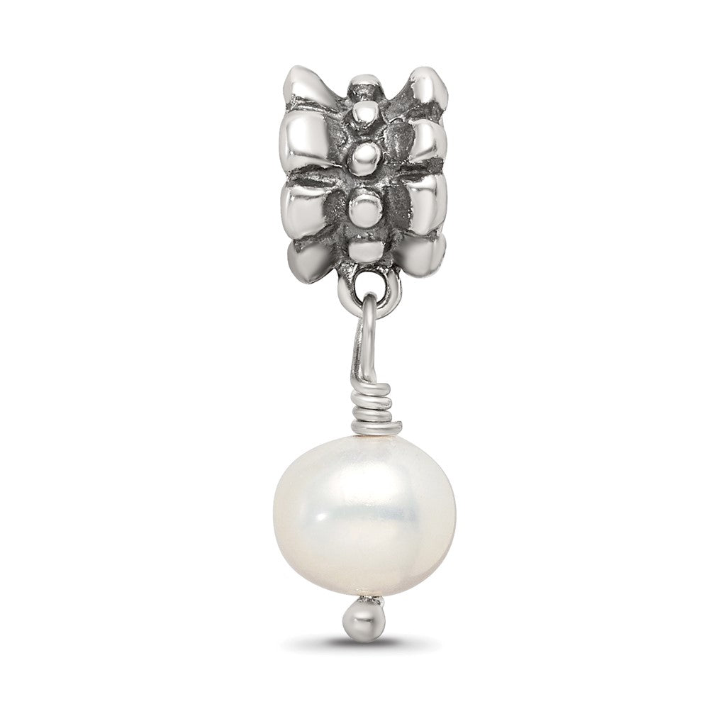 Sterling Silver Reflections Fw Cultured Pearl Dangle Bead