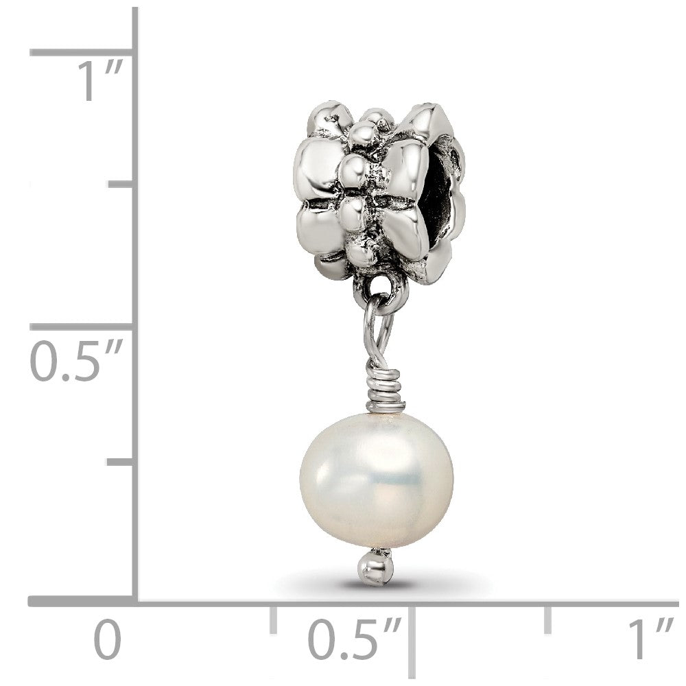 Sterling Silver Reflections Fw Cultured Pearl Dangle Bead