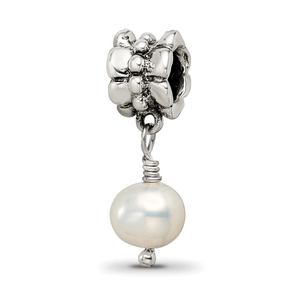 Sterling Silver Reflections Fw Cultured Pearl Dangle Bead