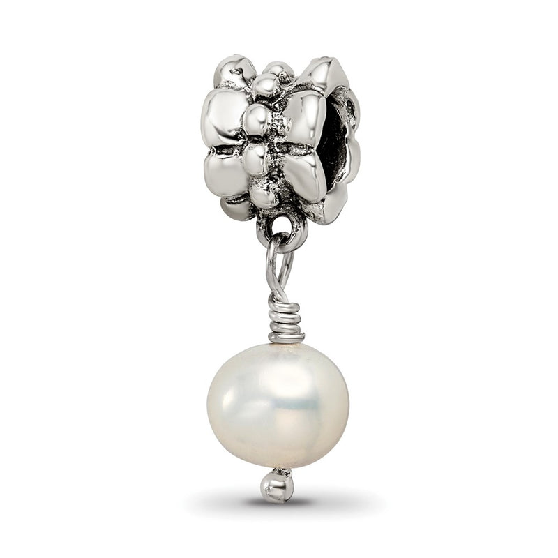 Sterling Silver Reflections Fw Cultured Pearl Dangle Bead