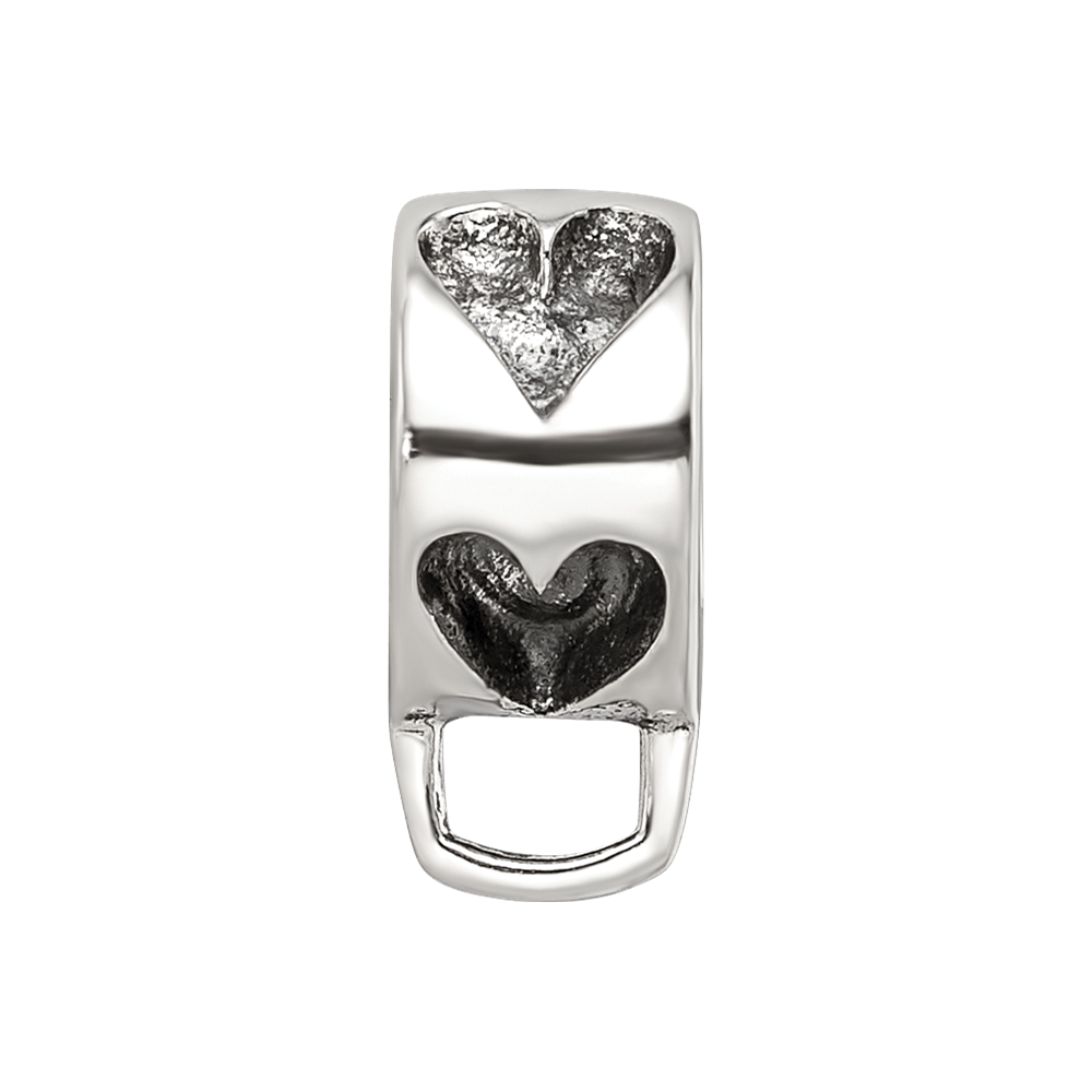 Sterling Silver Reflections Heart W/Loop For Click-On Bead