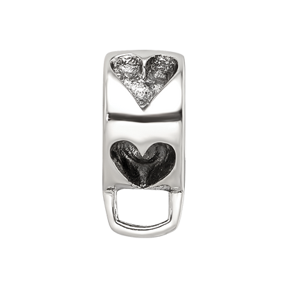 Sterling Silver Reflections Heart W/Loop For Click-On Bead