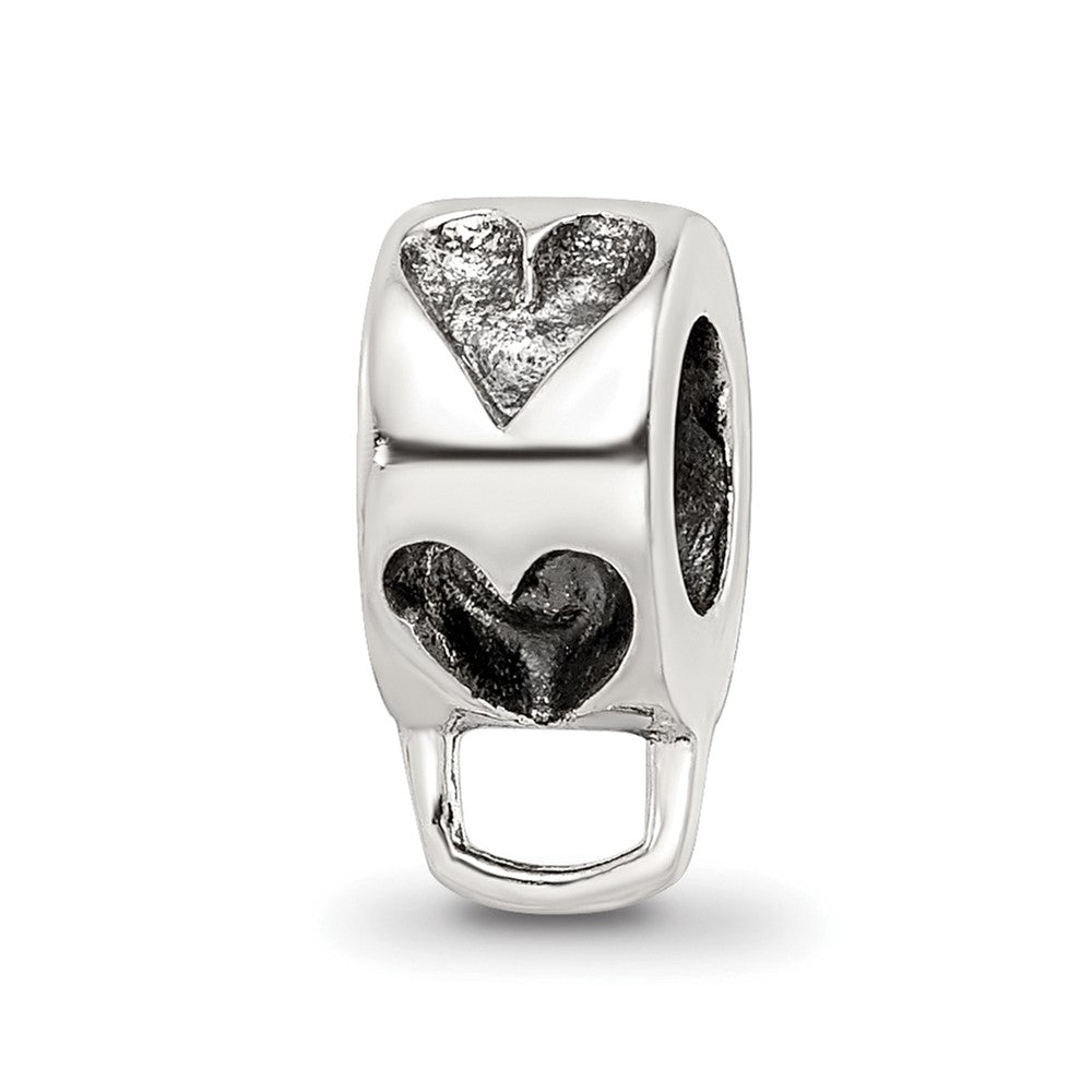 Sterling Silver Reflections Heart W/Loop For Click-On Bead