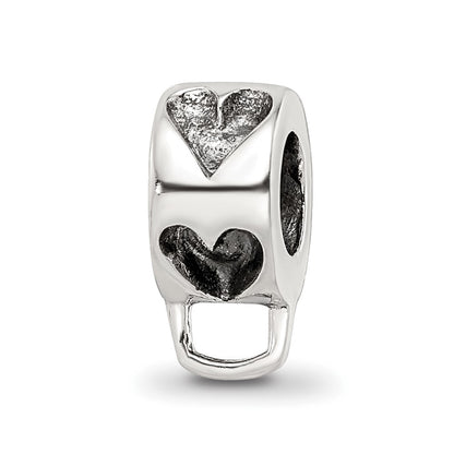 Sterling Silver Reflections Heart W/Loop For Click-On Bead