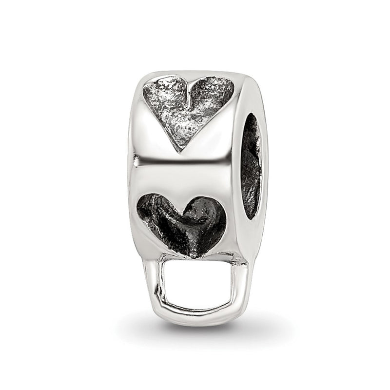Sterling Silver Reflections Heart W/Loop For Click-On Bead